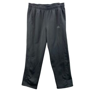 Adidas Track Pants Mens L Black Climawarm Straight Leg Athletic 3-Stripe